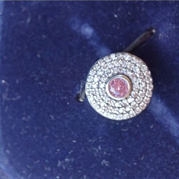 925 Sterling Silver Pink Wave Charm - Picture 3 of 6